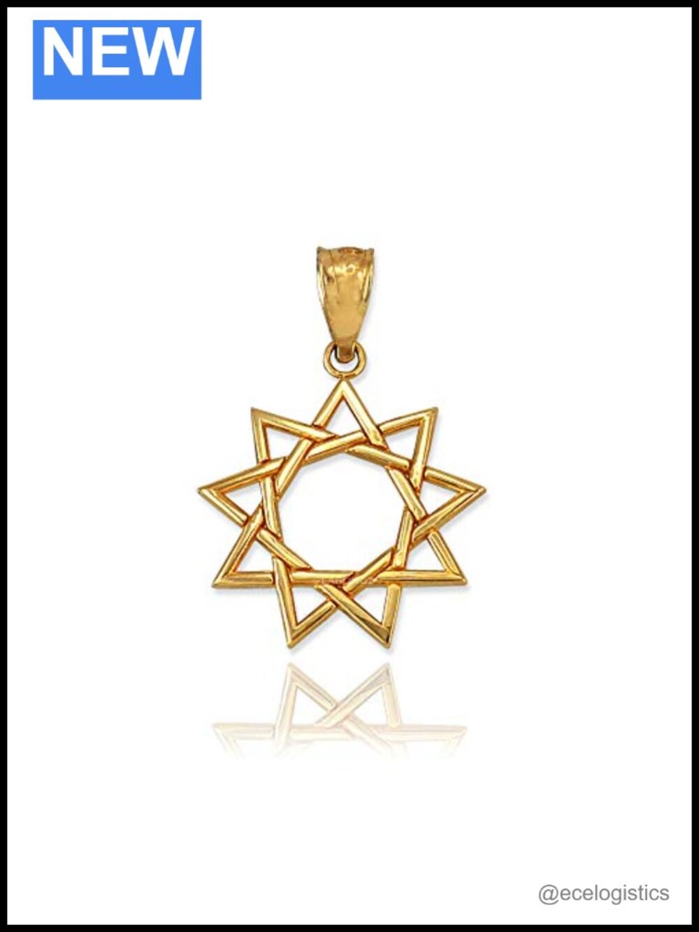 14K Yellow Gold Star Pendant Necklace